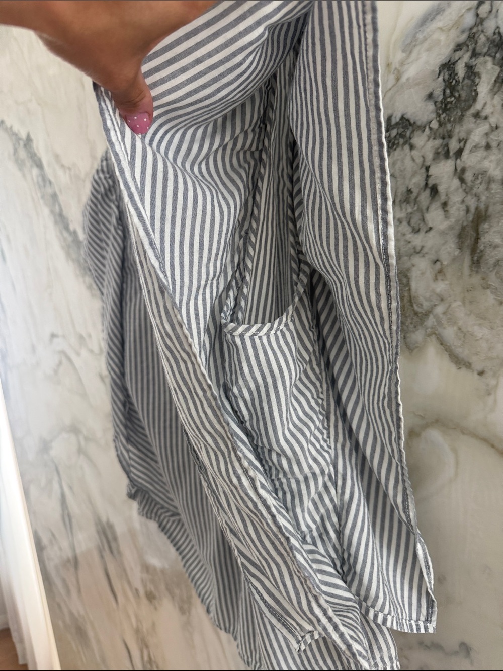 Splendid Gray & White Striped Button-Up Top - Picture 4 of 4
